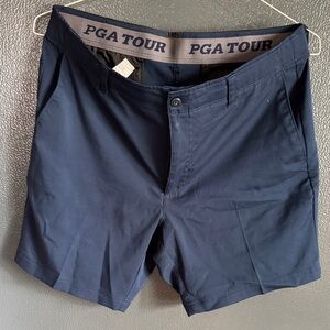 PGA Tour Men's Dark Blue Flat Front Shorts